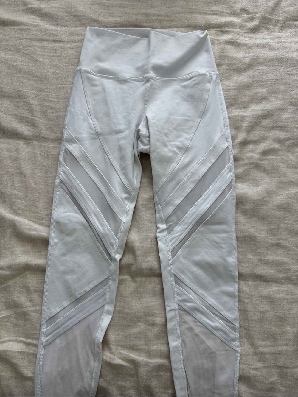 Alo Sheer High Waste Leggings - White